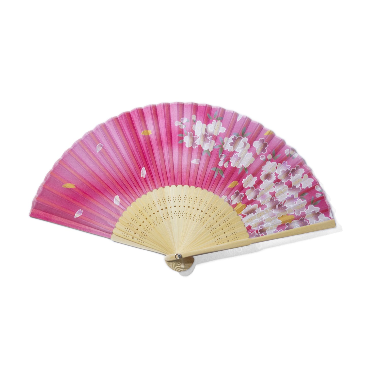 シルク扇子 ピンク桜 Silk Fan Pink Cherry blossoms