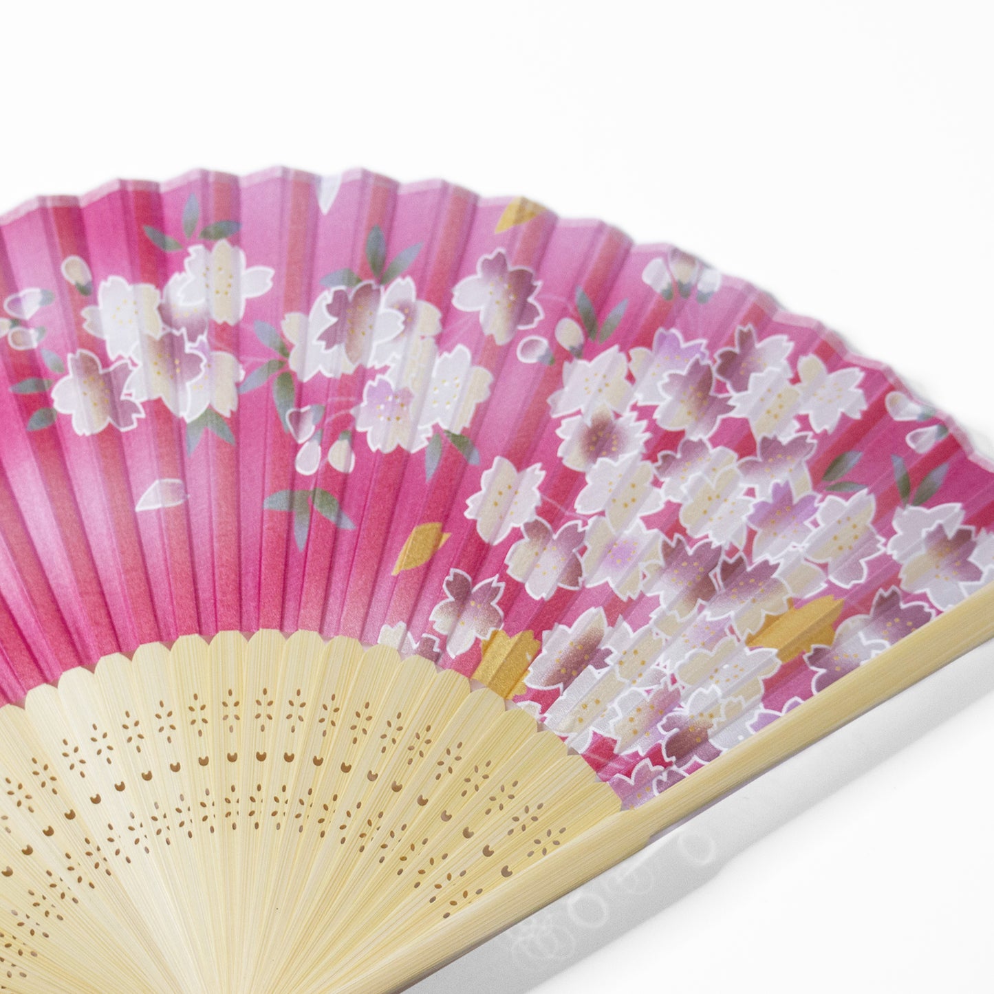 シルク扇子 ピンク桜 Silk Fan Pink Cherry blossoms