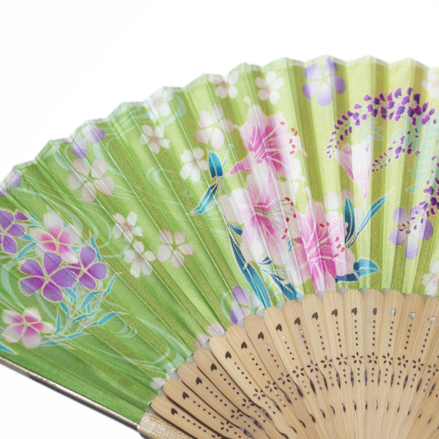 シルク扇子 親骨塗初恋 Silk Fan First love