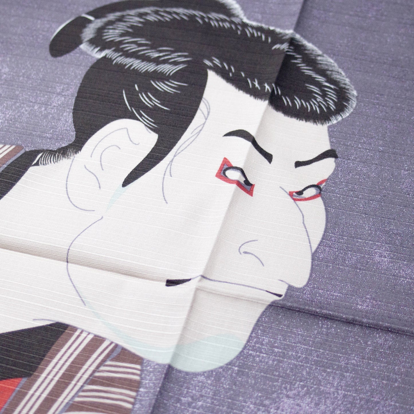 浮世絵柄チーフ風呂敷 写楽　Ukiyoe pattern chief furoshiki Sharaku