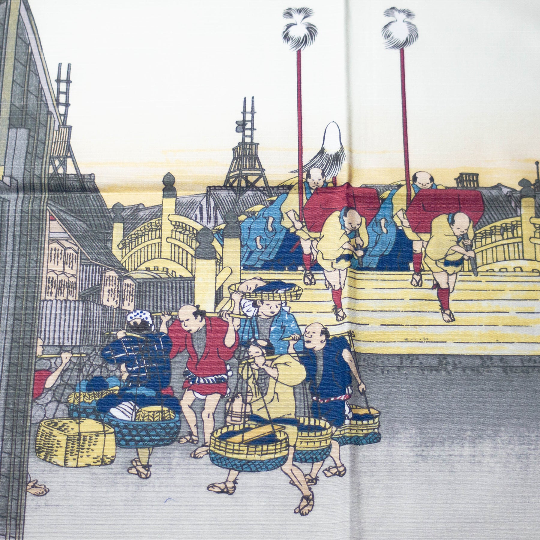 浮世絵 風呂敷 隅田川 日本橋　Ukiyo-e furoshiki Sumida River Nihonbashi