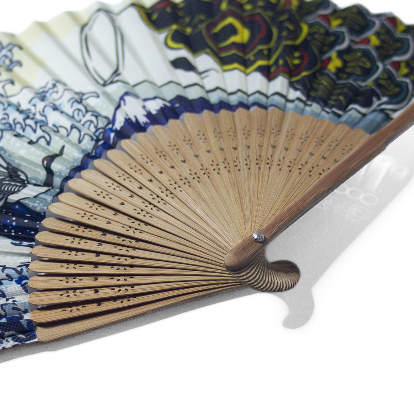 プリント扇子 冨嶽鯉　Printed Fan Fujitake carp